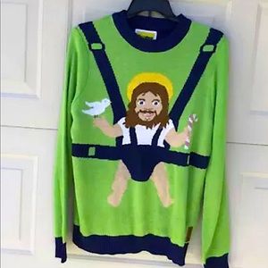 Tipsy Elf Hangover Baby Jesus Ugly Sweater Large
